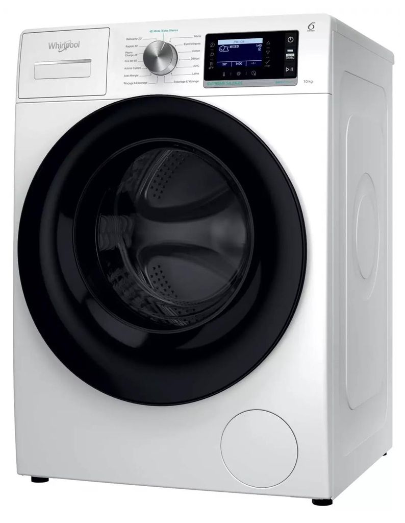 Lave-linge frontal 10kg 1400 tours/min blanc - Whirlpool - Image du produit 