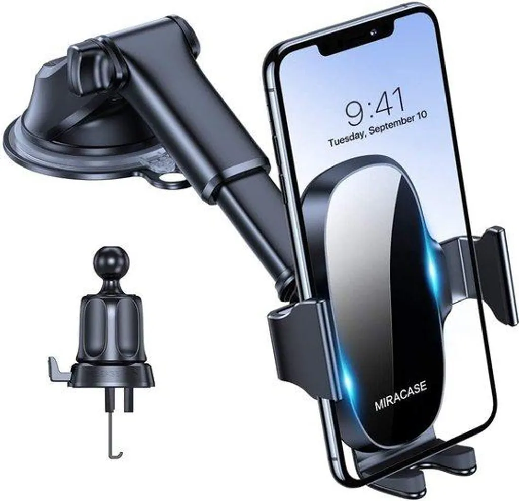 Support voiture 4 en 1 robuste pour téléphones 4 à 7 pouces universel