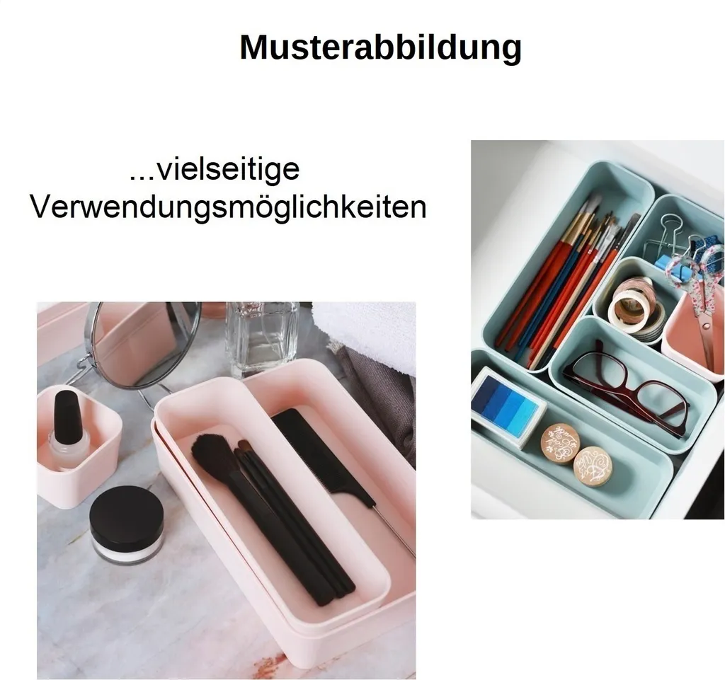 Bac de rangement rose pour tiroir ENGELLAND idéal cosmétiques et bijoux - 4