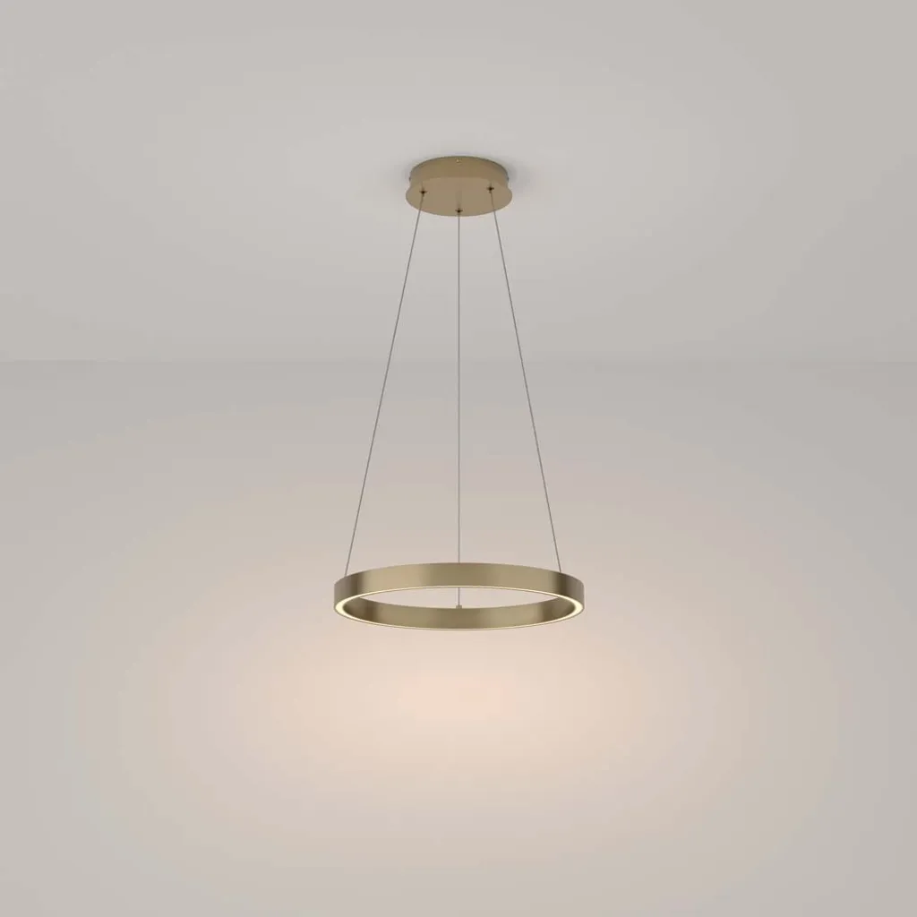 Suspension Luminaire LED Design en Aluminium Laiton pour Salon et Cuisine