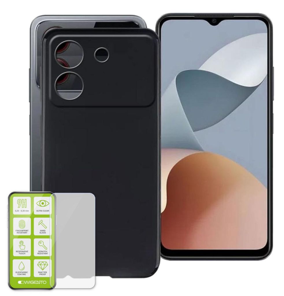 Für ZTE Blade A54 Silikon Hülle H9 Glas Handy Tasche Etuis Produktbild 