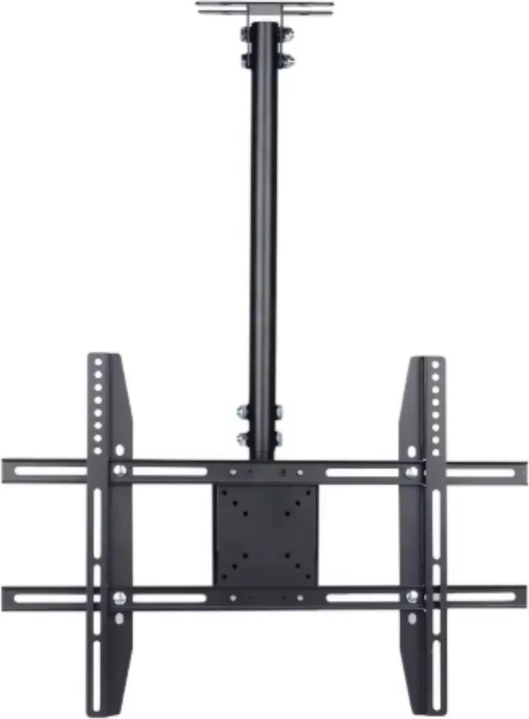Support TV de plafond pivotant et inclinable, bras réglable 65 pouces
