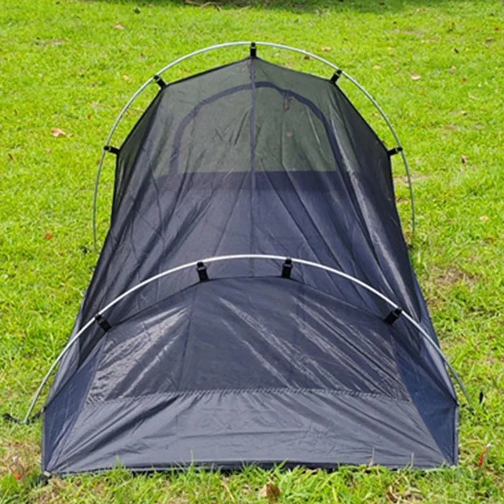 Tente dôme imperméable et coupe-vent, modèle noir compact 3 saisons