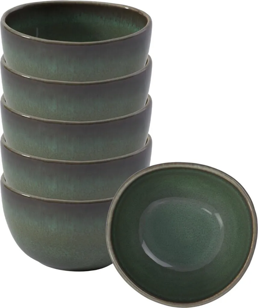 Villeroy & Boch 1042953822, Piatto per immersione, Rotondo, Gres, Verde, 0,14 l, Lave
