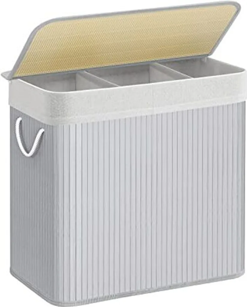 Panier à linge avec 3 sections et couvercle verrouillable - Modèle L3