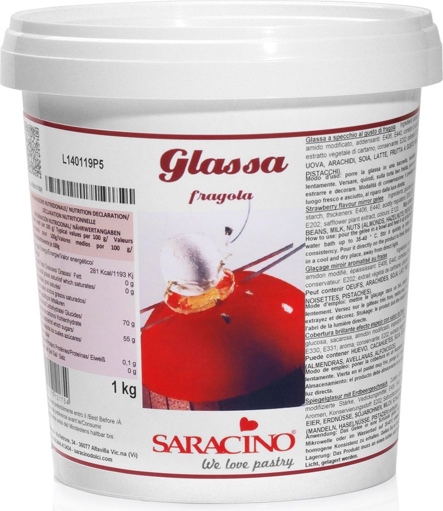 Spiegelglasur TRUSKAWAKA 1 kg SARACINO Produktbild 