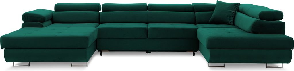 Ecksofa Rigatto II PRO mit verstellbaren Kopfstützen! Modernes Ecksofa mit Schlaffunktion und Bettkasten. KRONOS 19 RECHTS