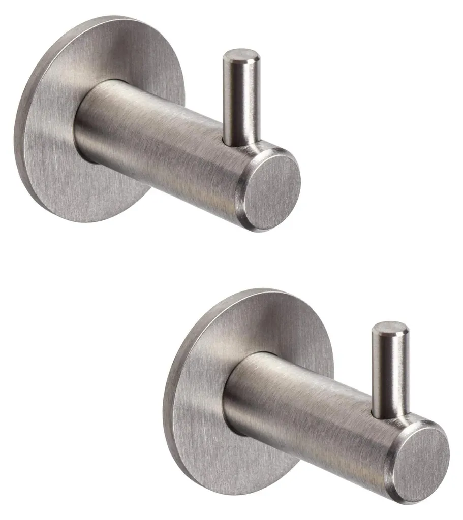 Patère murale design en inox brossé HOLY pour serviette et vêtements