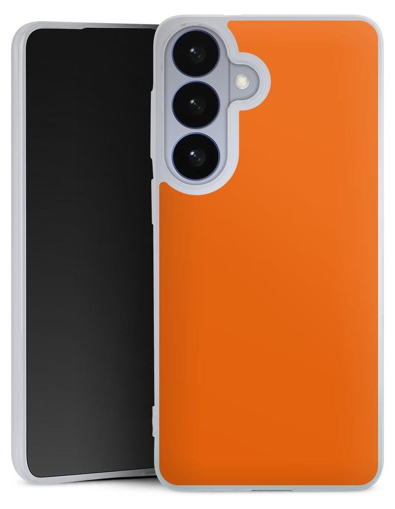 DeinDesign Slim Hülle für Samsung Galaxy S26+ Silikon Case Ultra Dünn Handyhülle Farbe einfarbig orange
