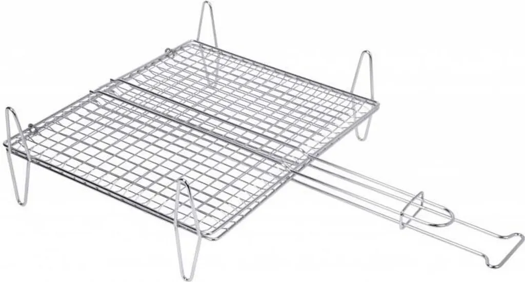 Griglia Doppia Sauvic 50x50 per Pesce Intero e Carni - Zincata