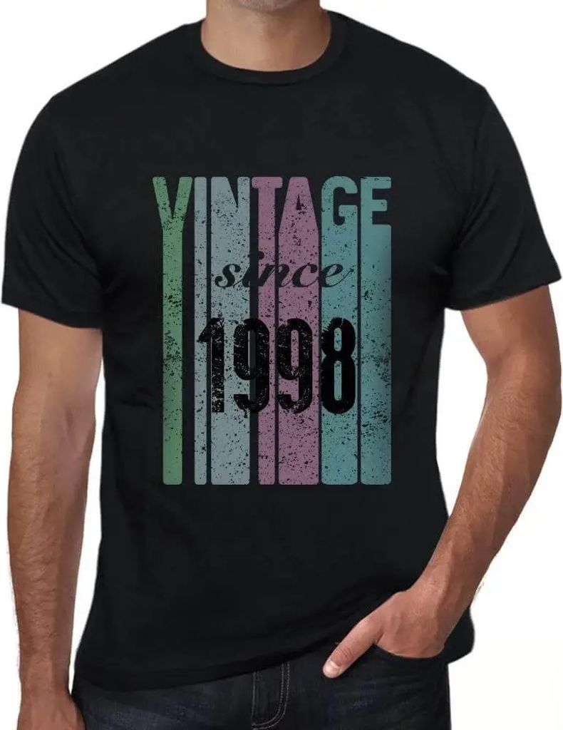 Herren Grafik T-Shirt Jahrgang seit 1998 – Vintage Since 1998 – Geschenk 26. Geburtstag Jahrestag 26 Jahre Jubiläum 26 Jährige Mann Jahrgang ...