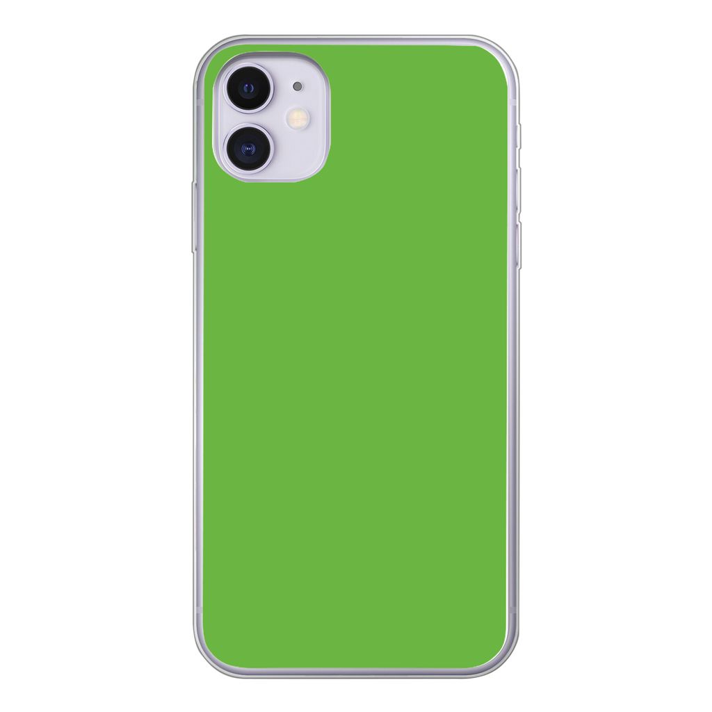 MuchoWow Handyhülle Schutzhülle Hülle für iPhone 11 Grün - Farben - Natur Silikon Softcase Handy Hülle - Handytasche