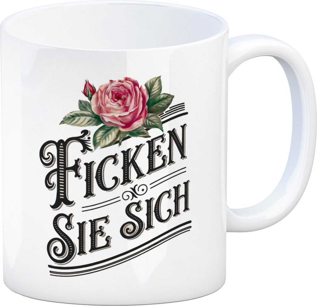 Ficken Sie Sich Kaffeebecher Rose Vintage