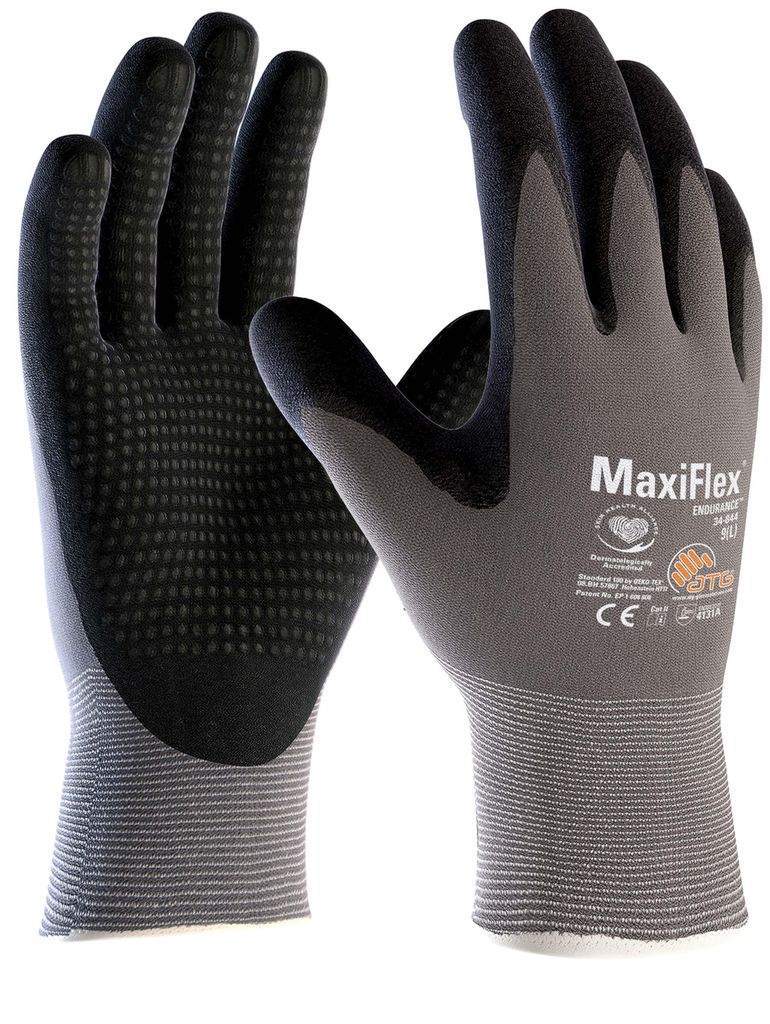 "MaxiFlex Endurance " (34-844) Nylon-Strickhandschuhe mit Noppen , Größe 7 (S)