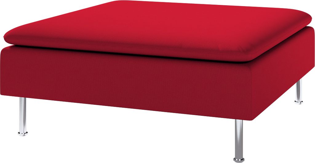 Dekoria Bezug für Söderhamn Fußhocker, rot, 93 x 93 x 40