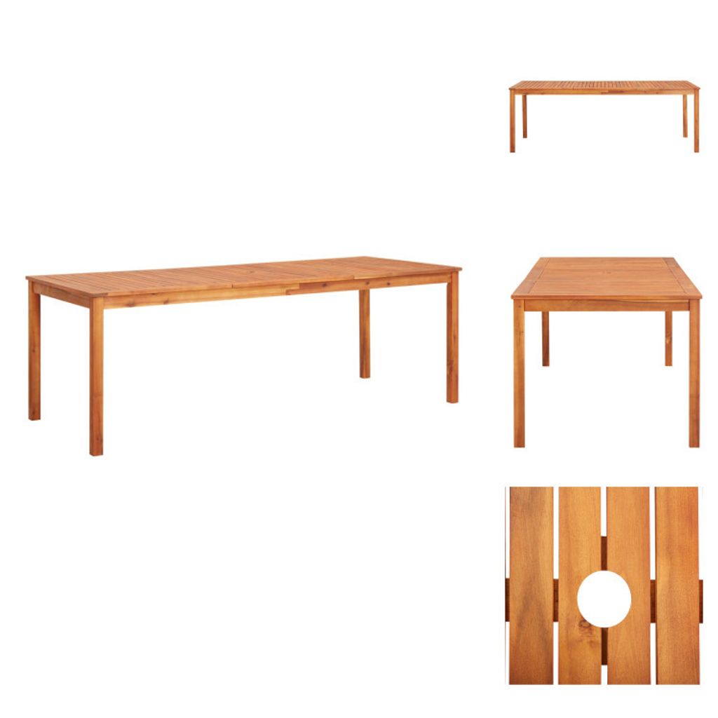 vidaXL Gartentisch 215x90x74 cm Akazie Massivholz - Gartentische
