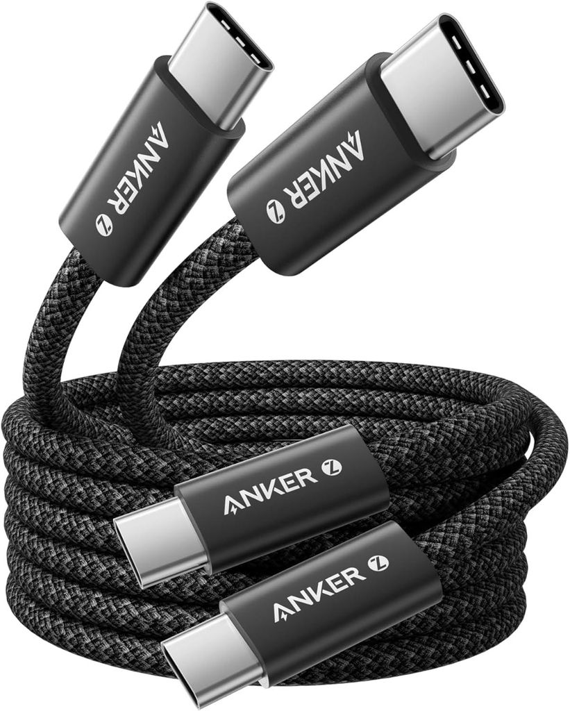Anker 240W USB C Kabel, [2 Stück 1,8m] Steinschwarz Produktbild 