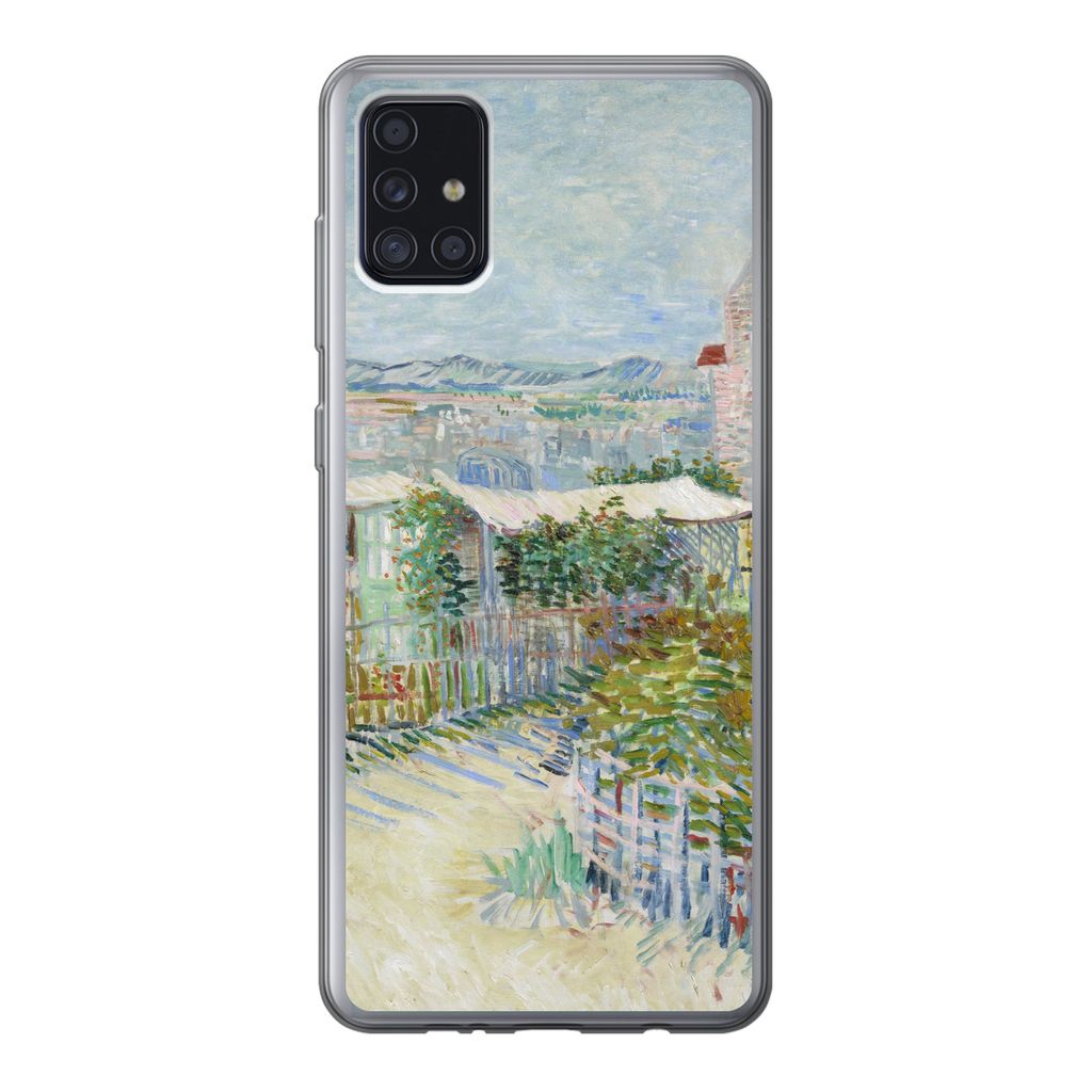 MuchoWow Handyhülle Schutzhülle Hülle für Samsung Galaxy A52 5G Montmartre: hinter der Mühle von Galette - Vincent van Gogh Silikon Softcase...