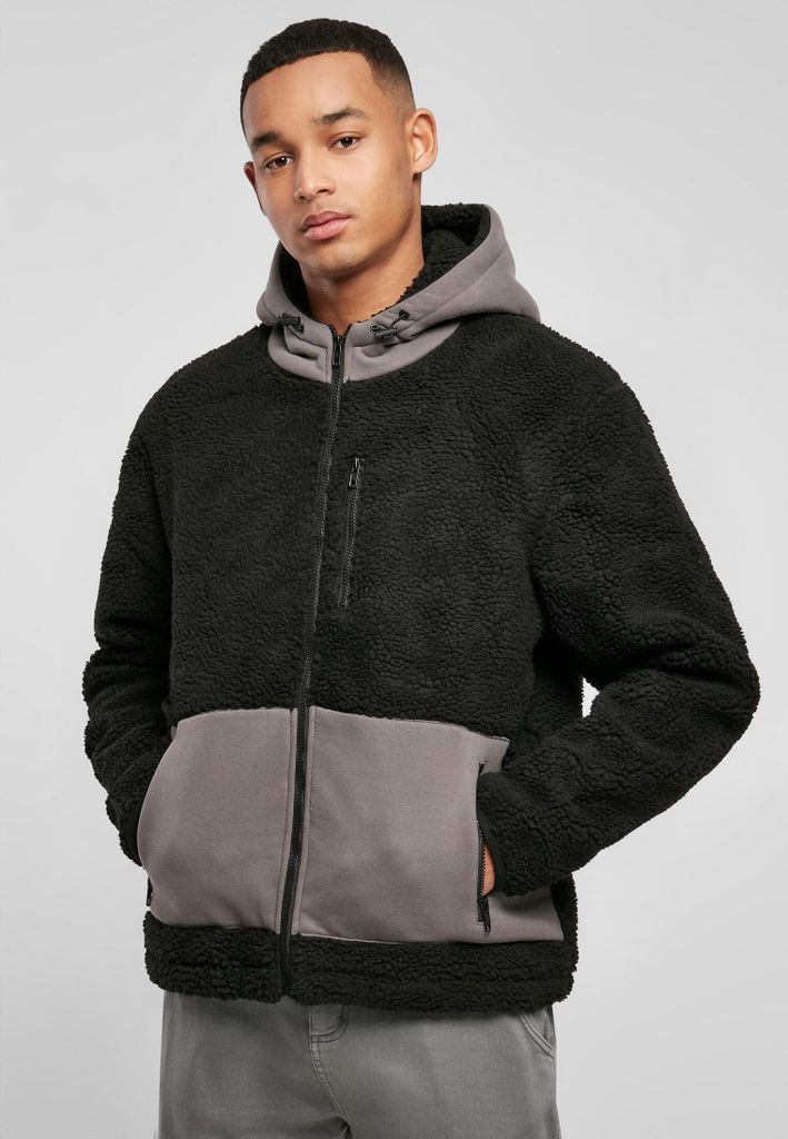Hooded Sherpa Jacket black/asphalt XXL