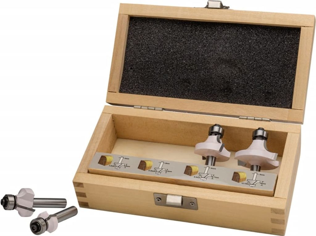 Makita 4-tlg. Fräser-Set 8 mm Silbern