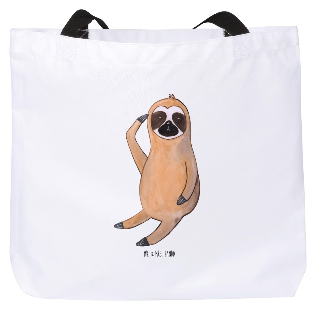 Mr. & Mrs. Panda Tote Bag Faultier Vogel - Weiß - Geschenk, Spinner, Schultasche, Nachdenklich, Strandtasche, Tasche, Müde, Laptoptasche, Morgenm...