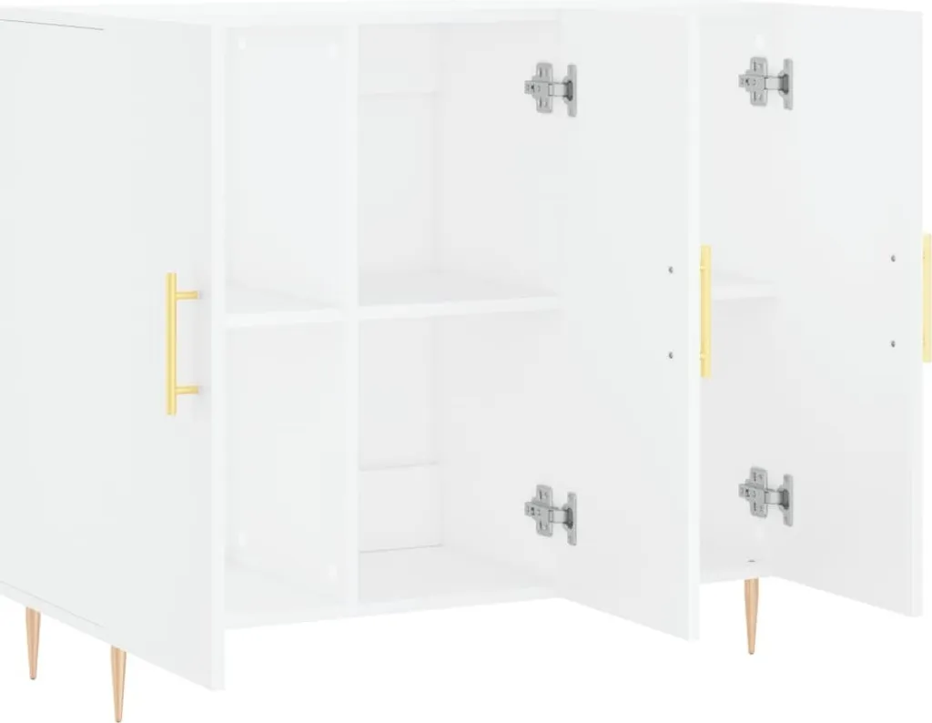 vidaXL Credenza bianca 90x34x80 cm materiale a base di legno - 5