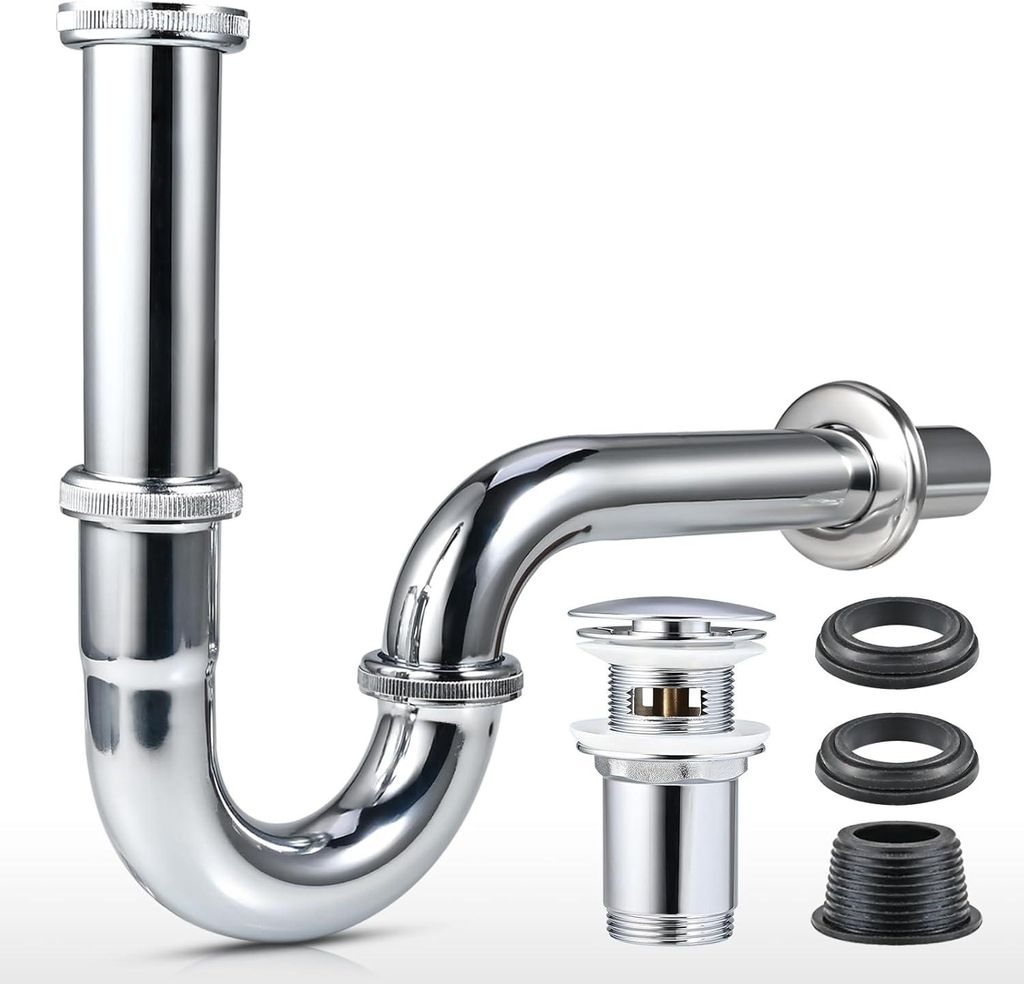 Universal Siphon Waschbecken, Röhrensiphon Ablaufgarnitur,  Produktbild 