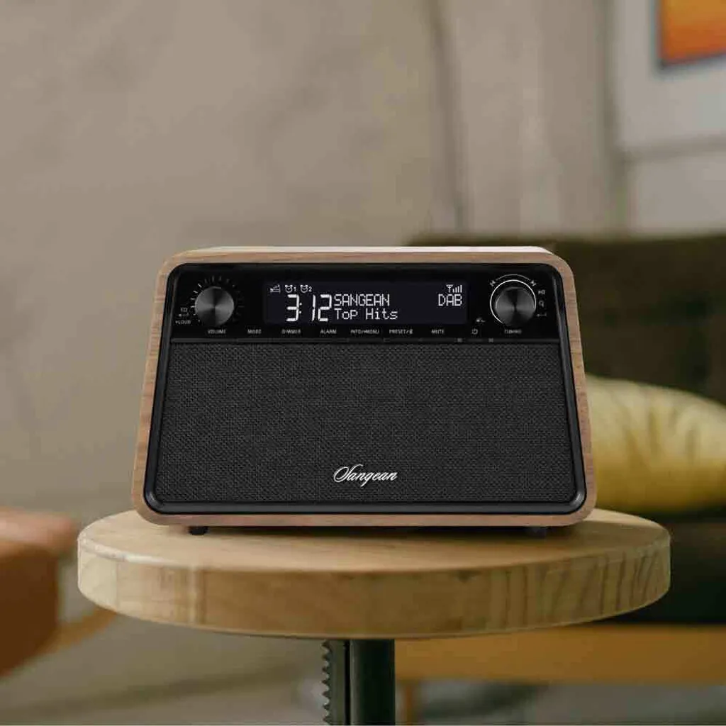 Radio de Table Sangean SWR201DNC Idéale pour Salon et Bureau Coloris Brun