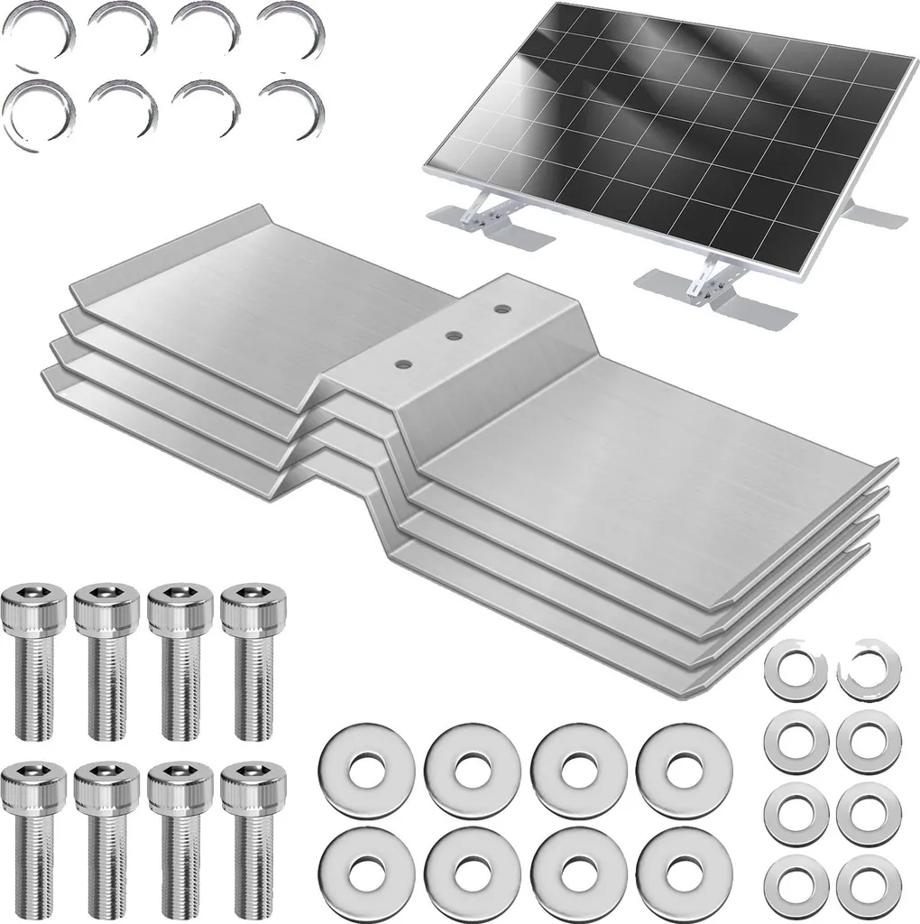 Support solaire Shim-Block en acier argenté pour plaque lestage