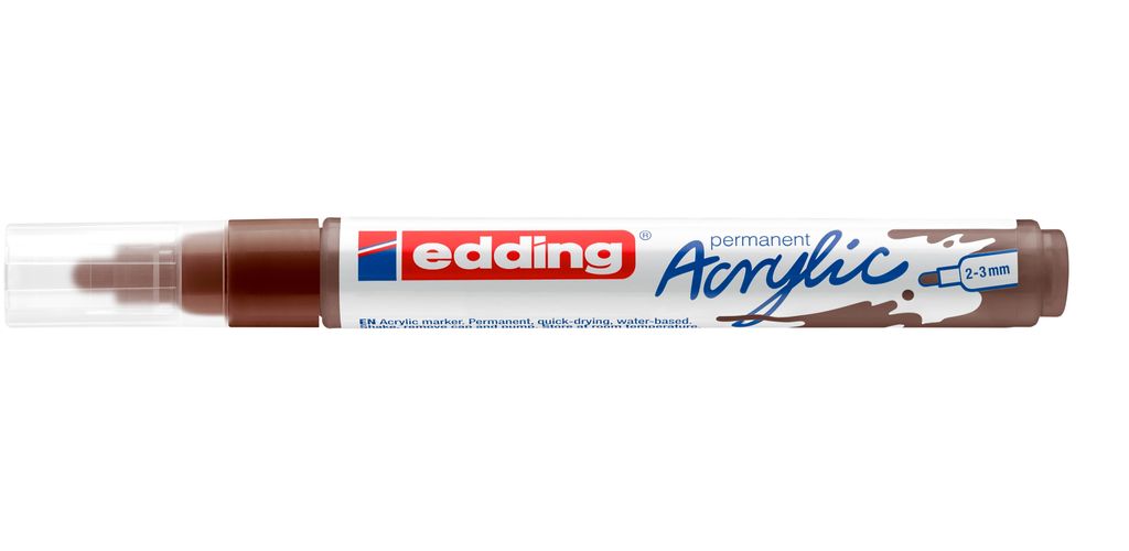 Edding 5100 Acrylmarker medium, Rundspitze 2–3 mm, wasserfest, Leinwand & Holz