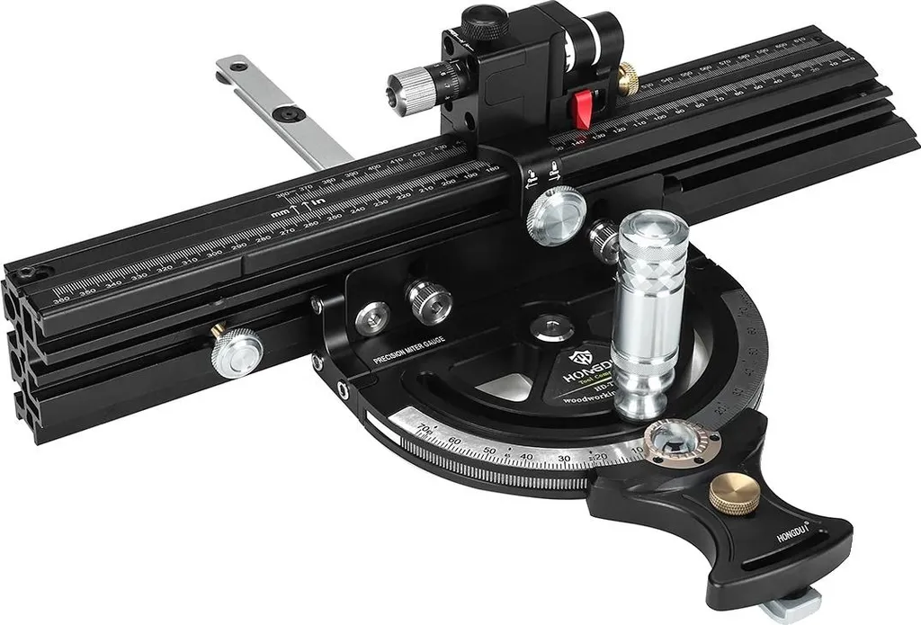 Guide d'onglet pour menuiserie, règle alu 610mm pour rail de scie Bosch