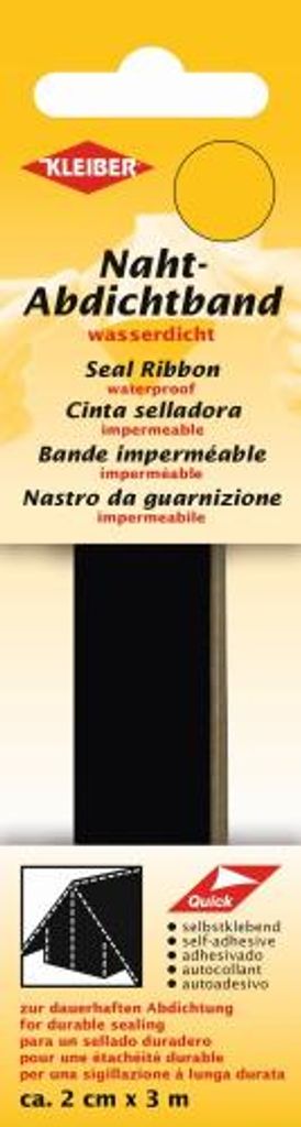KLEIBER Naht-Abdicht-Band 20 mm x 3 m schwarz wasserdicht
