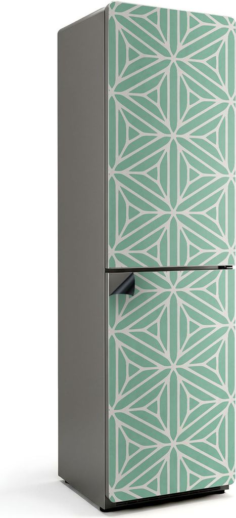 Geometrisches Muster in Symmetrie – Magnetische Kühlschrank Abdeckung – Dekorfolie magnetisch Küche – Kühlschrank Magnet Deko – selbstkl...