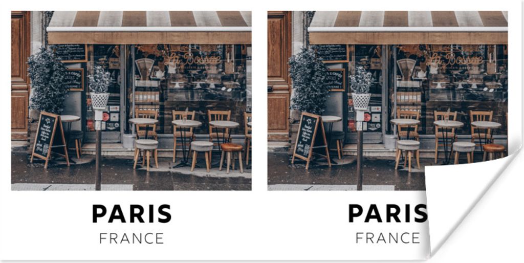MuchoWow Poster Frankreich - Paris - Geschäft 80x40 cm - Wanddeko