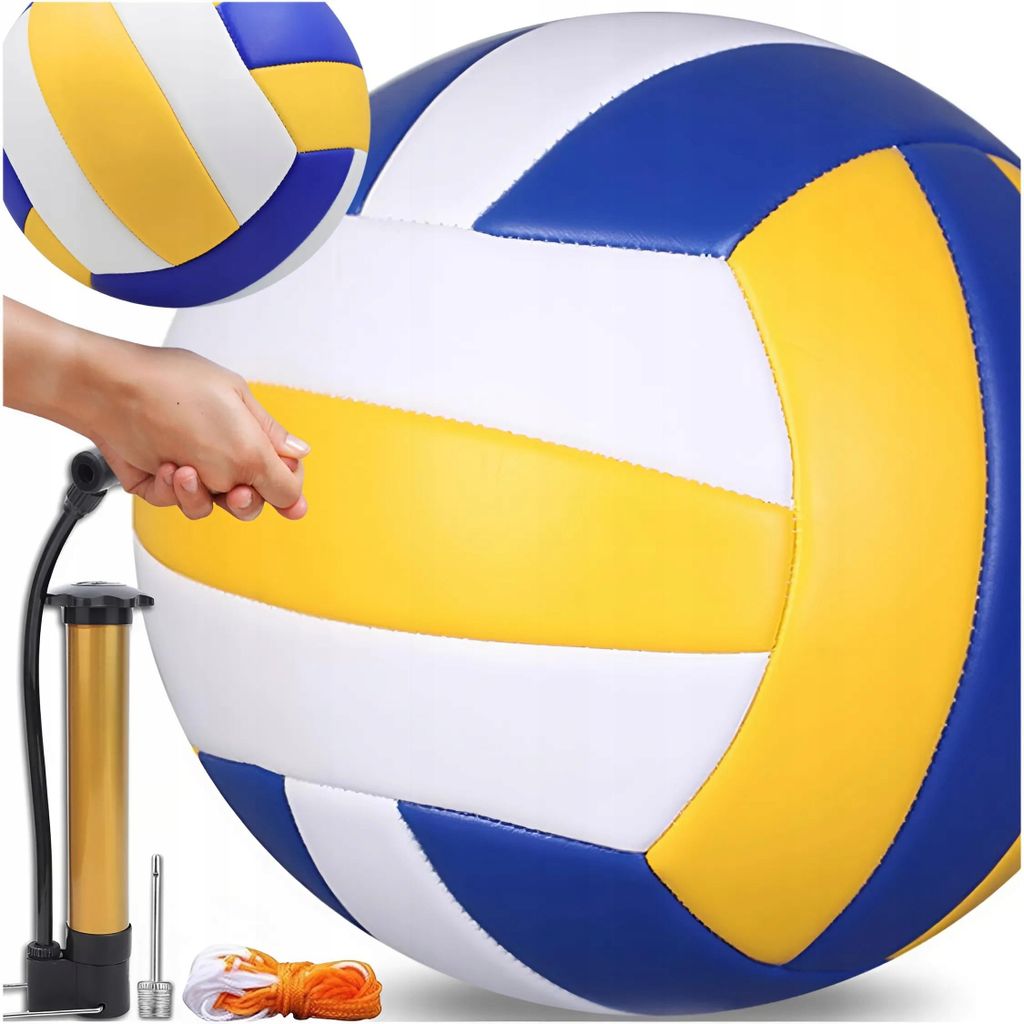 Volleyball Set Größe 5 mit Ballpumpe – Freizeit-Volleyball Produktbild 