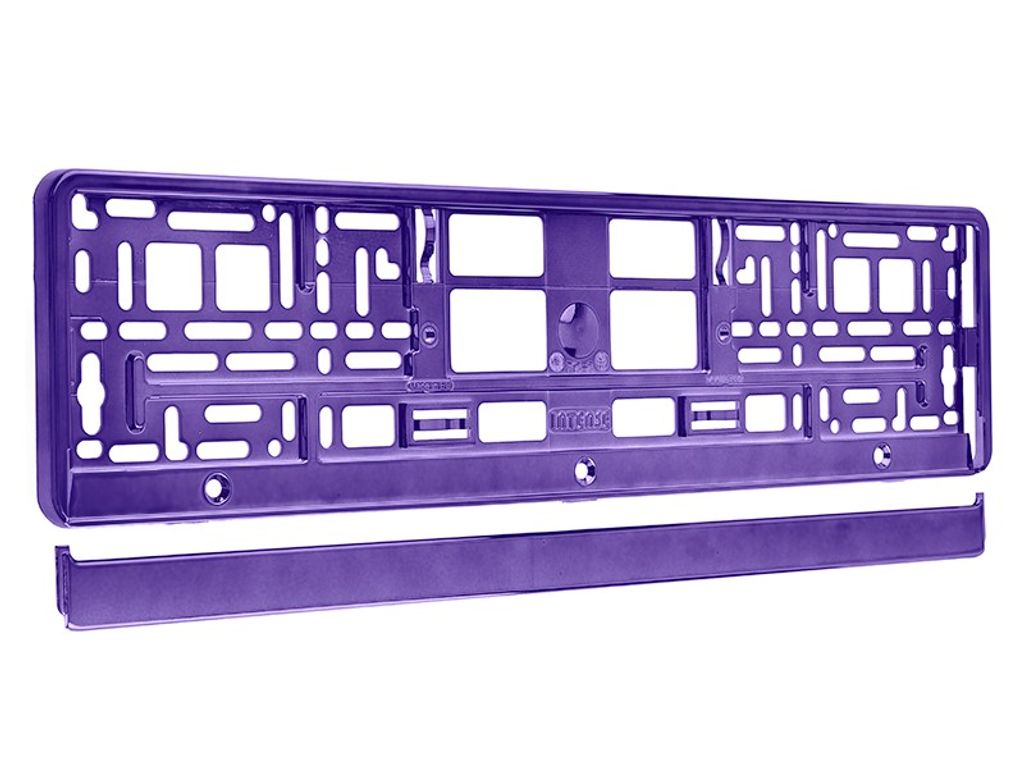 Cadre de plaque d'immatriculation métallisé, violet Image du produit 