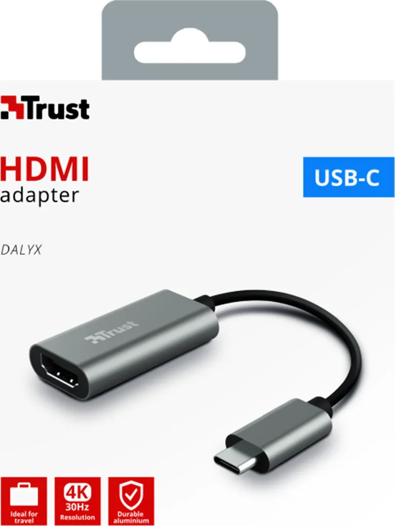 Trust Dalyx Adaptateur USB HDMI : Solution Double Écran 4K Gris Sidéral - 8