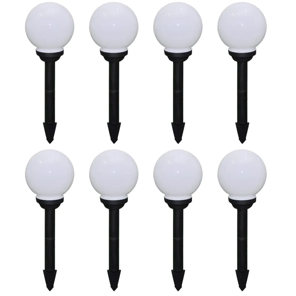 Lampe d'allée LED avec piquet de terre 15 cm - Kit de 8 bornes de jardin