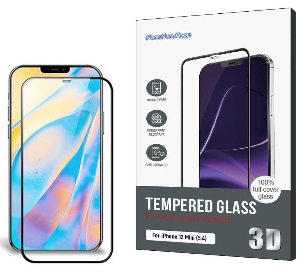 Displayschutzfolie für iPhone 12 Mini Full Cover aus gehärtetem Glas