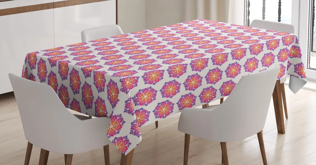 Tovaglia 140x240 ABAKUHAUS Mandala - Prezzo Top, Antimacchia!