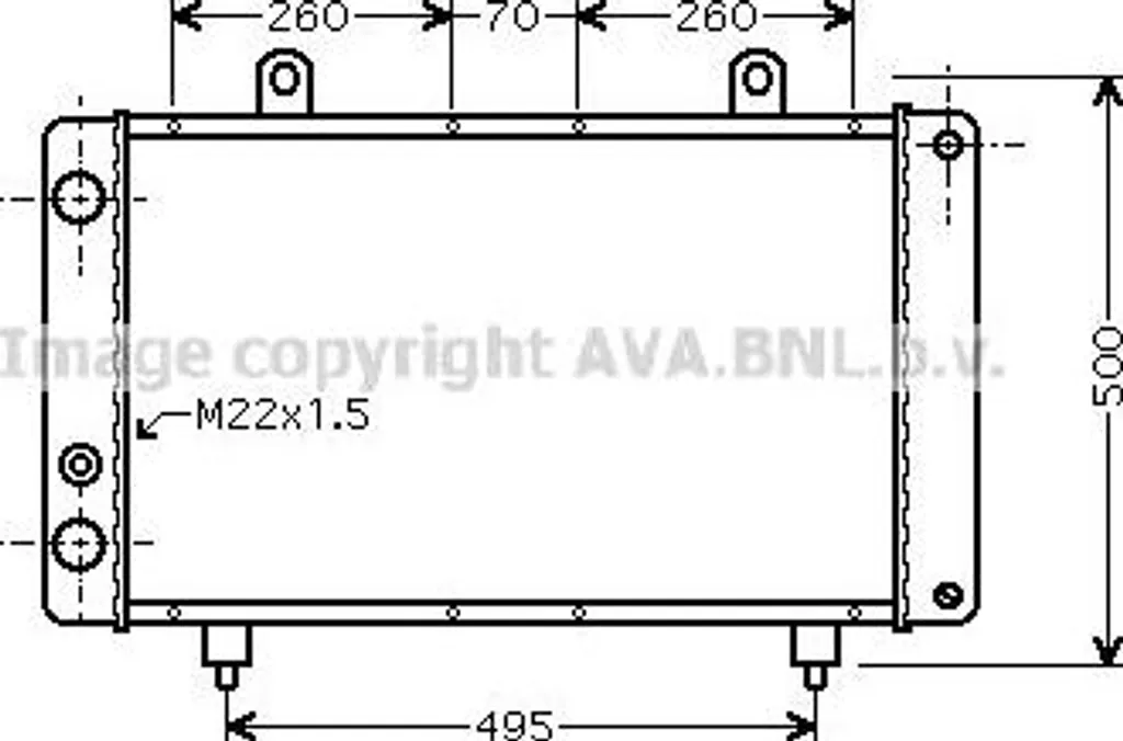 Radiateur Moteur AVA PEA2319 pour Ducato et J5 - Remplacement OE 1330N4