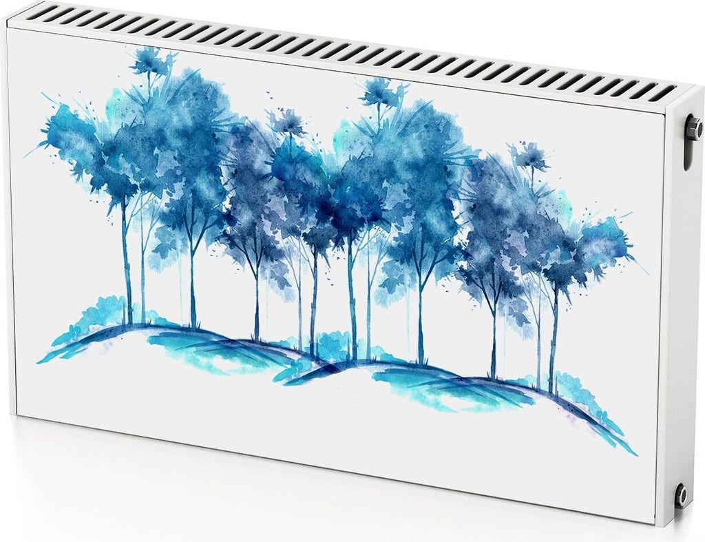 Baumlandschaft – Magnetische Heizkörperabdeckung – 100x60 cm – Magnet Heizkörperabdeckung – 3D Würfel – Heizkörperverkleidung – Mag...