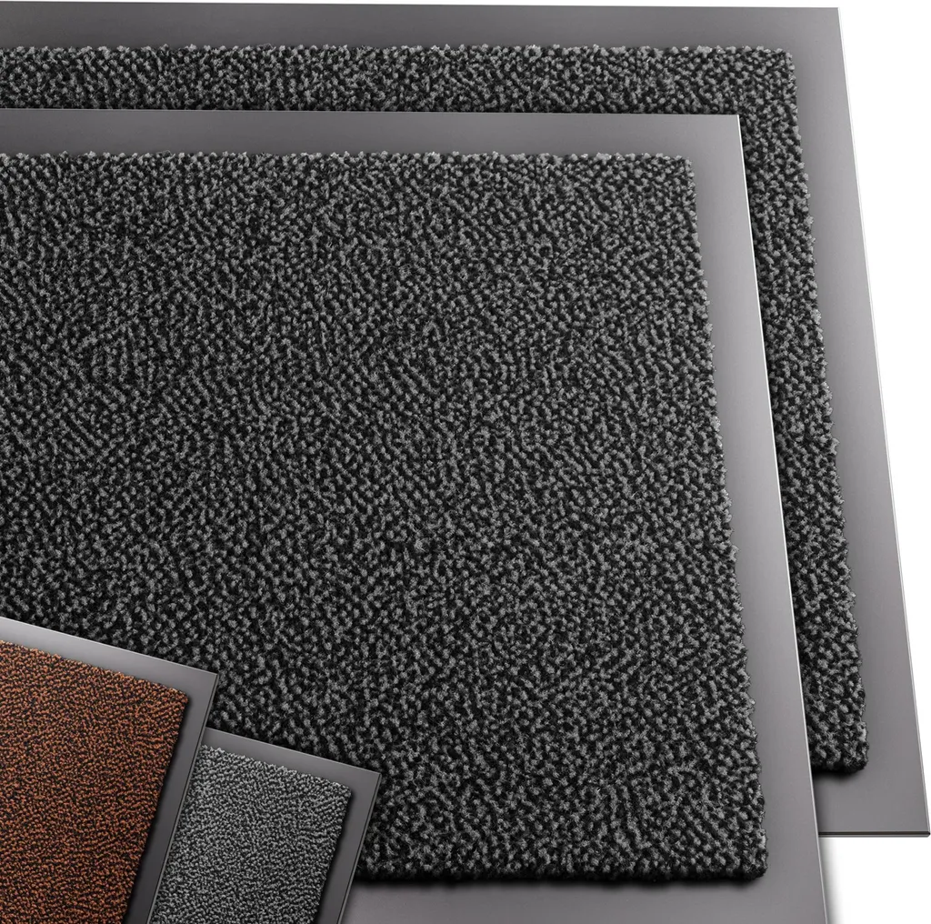 VOUNOT Lot de 2 Tapis Antidérapants Gris-Noir 60x90 cm pour Couloir