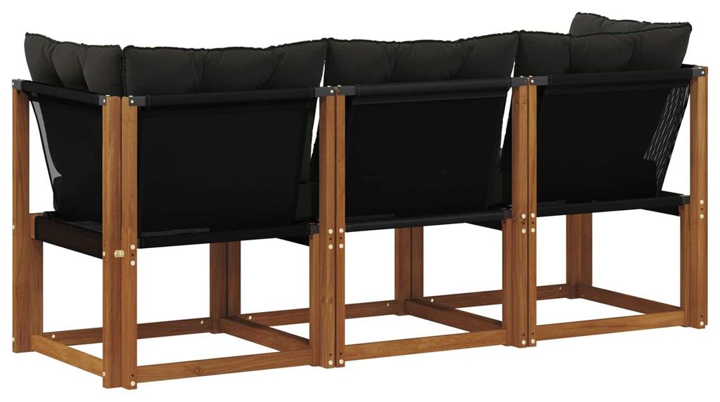 vidaXL 3 stk. Outdoor Mittel- und Ecksofa Natur Produktbild 