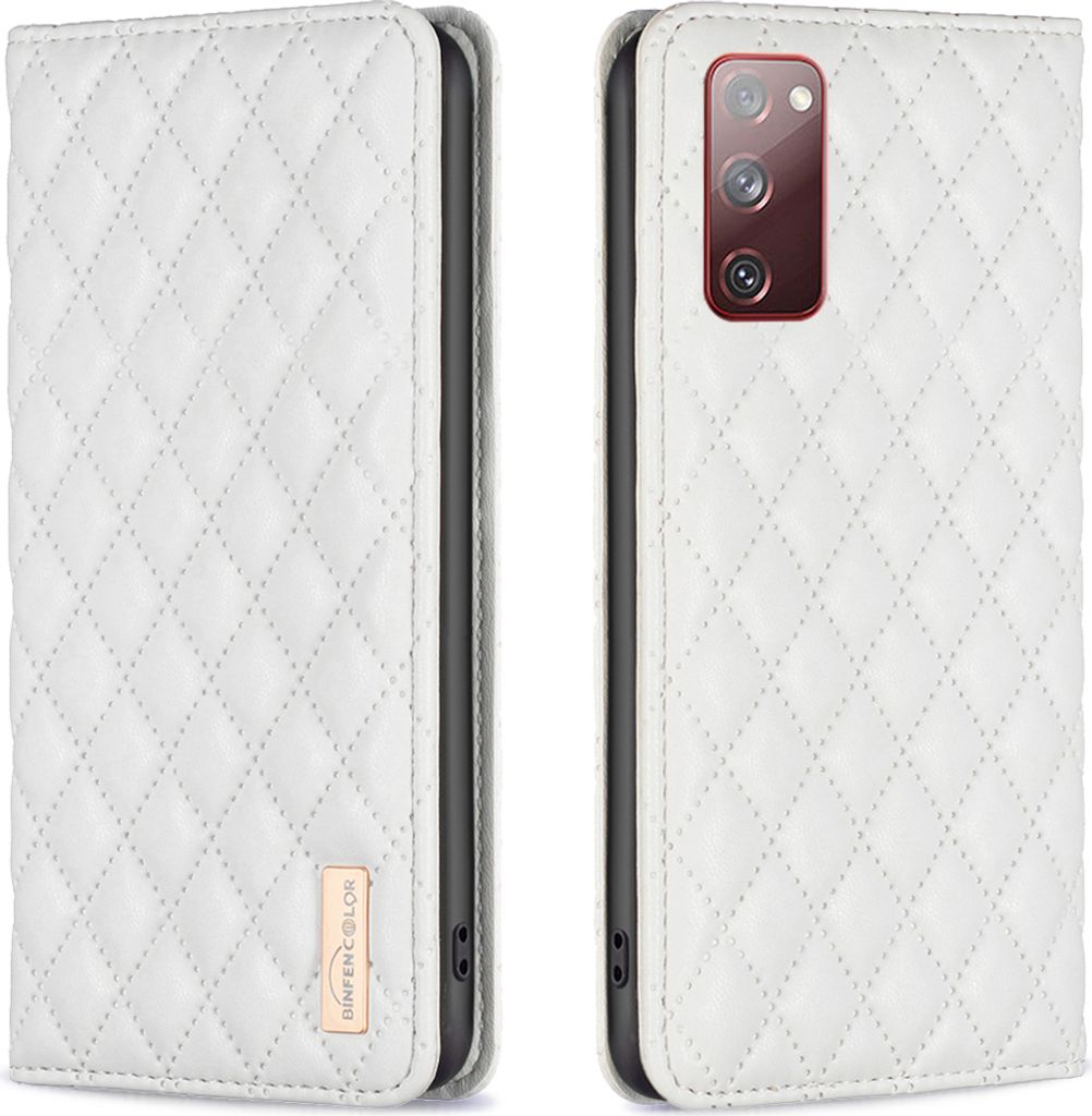 Galaxy S20 FE Hülle, Elegant Bookstyle Flip Leder Kartenfächer Schutzhülle mit Ständer für Samsung Galaxy S20 FE 5G Weiß