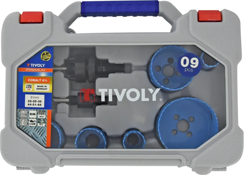 Coffret TIVOLY XT505270001 : 6 scies cloches cobalt 8% Ø 22-68mm