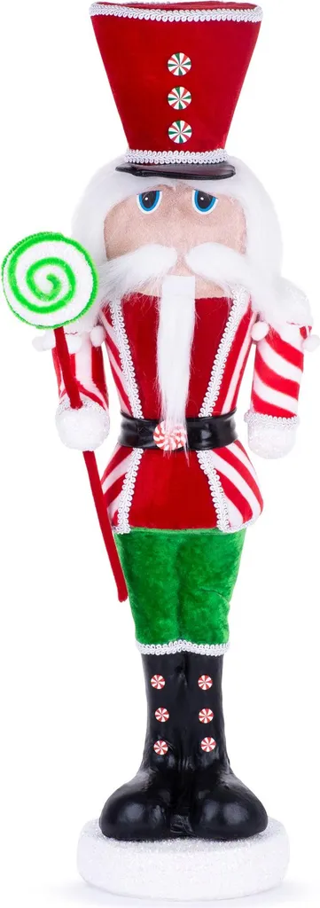 Soldat de Noël MagicHome 61 cm en Bois - Finition Artisanale Détails Or