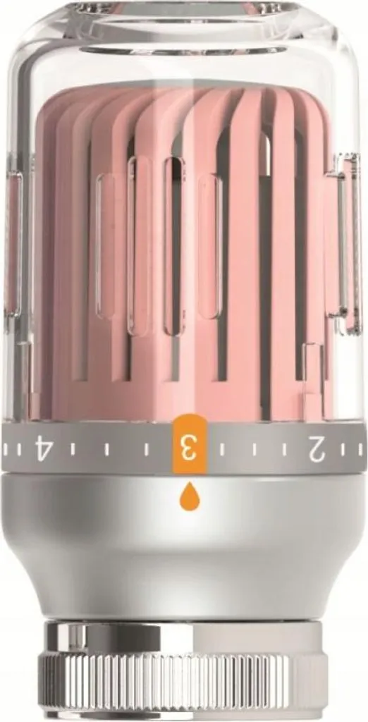 Testina Termostatica Design Cristallo Rosa Grigio M30x1.5 | Arredo Casa