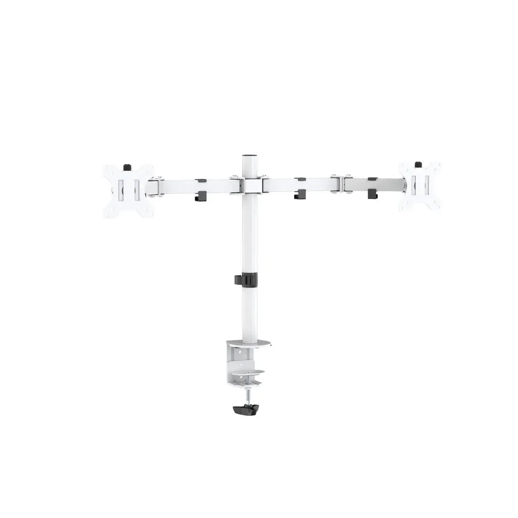 Support de Table Double Écran pour Moniteur 13 à 32 Pouces Blanc - 3