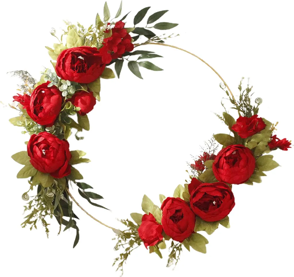 Couronne de pivoines artificielles : une déco florale durable sans entretien